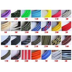 Ø16mm PET Expanding Braided Sleeving Wire Cable Harness Sheathing Various Colors