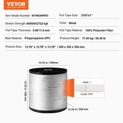 VEVOR Polyester Pulling Tape Mule Tape 1″ x 2103′ 6000 lbf Tensile Capacity