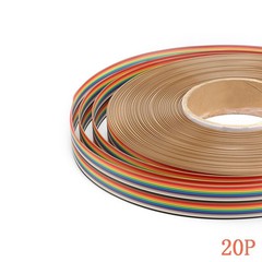 5M 1.27mm 20P DuPont Cable Rainbow Flat Line Wire Soldered Cable Connector Wire