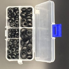 100 pieces Rubber Grommet Assortment Set Harness Grommet Wire Gasket Kit