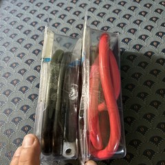 2 Marine Battery Cable And Lug Assembly 3/8” 4ga 24” Long Ground + Power Cables