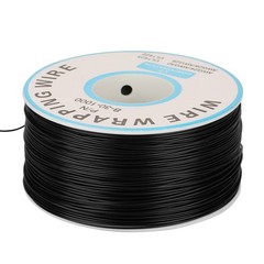 (Black)1Roll WiRe Wrapping Single Copper Wire Strand 30AWG Cable 0.25mm Core NY