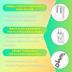 JST VH 3.96mm Pitch 2 Pin Female Housing Male Adapter Connector Plug Socket 24