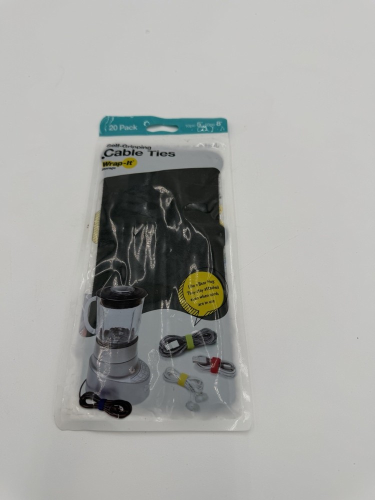 Self-Gripping Storage Cable Ties, Black, 4 & 10-In., 20-Pk. – 420-48BL