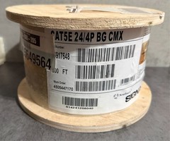 Southwire 300 ft. Tan 24/4 Solid CU CAT5e CMR-CMX Indoor/Outdoor Data Cable