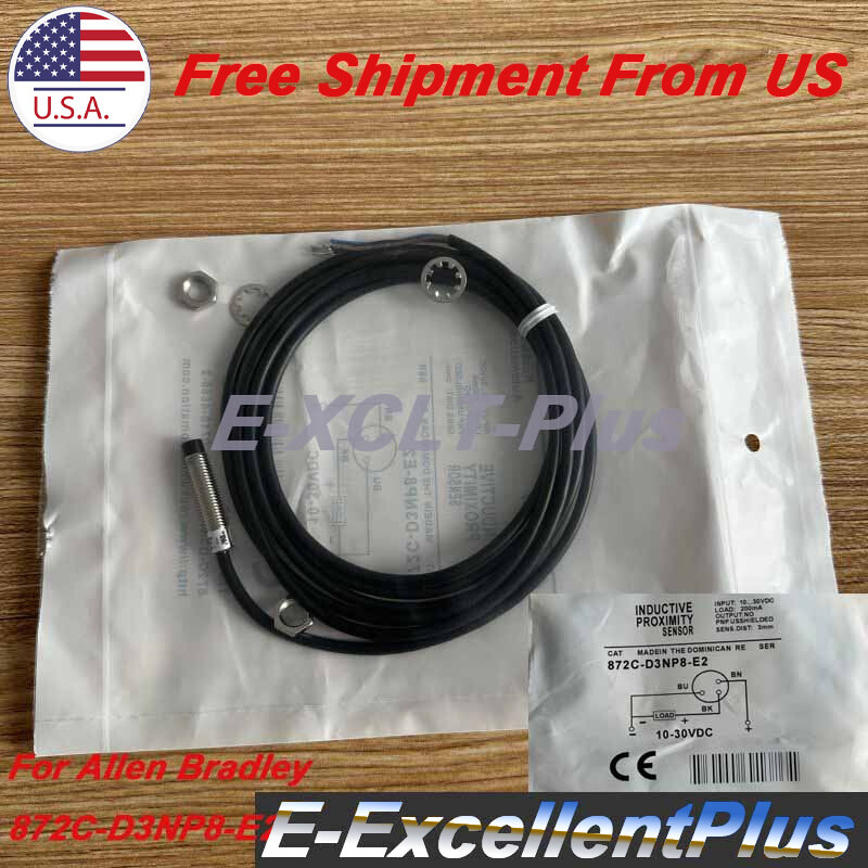 For Allen Bradley 872C-D3NP8-E2 872CD3NP8E2 Proximity Sensor Switch 10-30VDC PNP