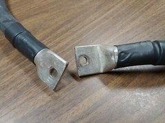 60″ (59.5″ actual) 500 MCM Welding / Welder Cable rated for 695Amps, w/terminals