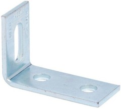 B-Line B371-2-ZN, Steel, 3-Hole, Corner, Adjustable, 90D Strut Angle, 1 pc