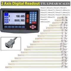 LCD Digital Readout with Precision Linear Scale for Milling Lathe Machine 2 Axis
