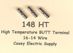 100 High Temperature BUTT Terminal Connectors #16-14 Wire Gauge AWG 900°F MOLEX
