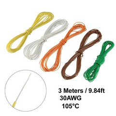 5 Pcs Wrapping Wire Tin Plated Copper Wire P/N DM-30-1000 30 AWG 3 Meters Length