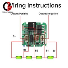 4S 16.8V 30A 18650 Li-ion Battery Protection Board BMS Dual MOS for Power Tool