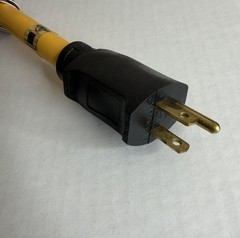 Twist-to-Lock Cord Adapter 9″ 12/3 STW Yellow 15A 125V Plug to L5-20R Generator