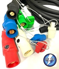 CAM LOCK #6 TYPE W Entertainment ,Generator Cables 5 Cable Pigtail Set MMMMM