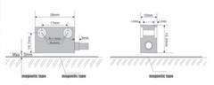 2 Axis Digital Display Dro Magnetic Grid Sensor Head Displacement Meter Tapes
