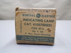 NEW General Electric 6105700G21 Indicating Lamp Type ET-5 125VDC