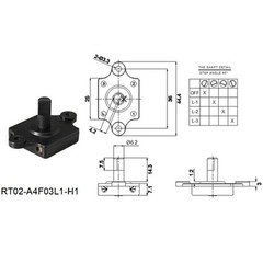 4-position Square Speed Control Rotary Switch 250V Multi-band Coded Knob Switch