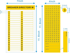 16 Sheets Breaker Panel Labels Electrical Box Sticker Numbers Breaker Panel L…