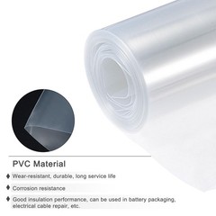 Battery Wrap 150mm(6-inch) Flat 10ft PVC Heat Shrink Tube Wraps Clear