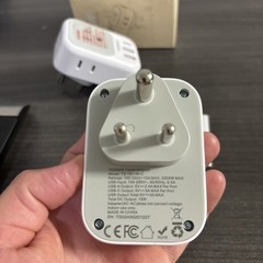 TESSAN US to India Plug Adapter 2 Pack Type D Travel Adapter 4 Outlets