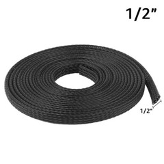 1/2″ Expandable Braided Cable Sleeve Sheathing Harness Wire Loom Wrap Management