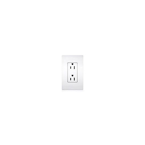 Lutron SC-R15-ES, 125 VAC, 15A, 5-15R, Satin Eggshell, Duplex Receptacle, 1 pc