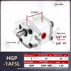 Miniature High Pressure Hydraulic Gear Pump High Pressure Oil Pump Assembly