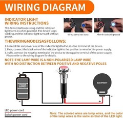 8MM 5/16 Inch LED Indicator Indicator Light Light 12V 24V Metal Aluminum Black