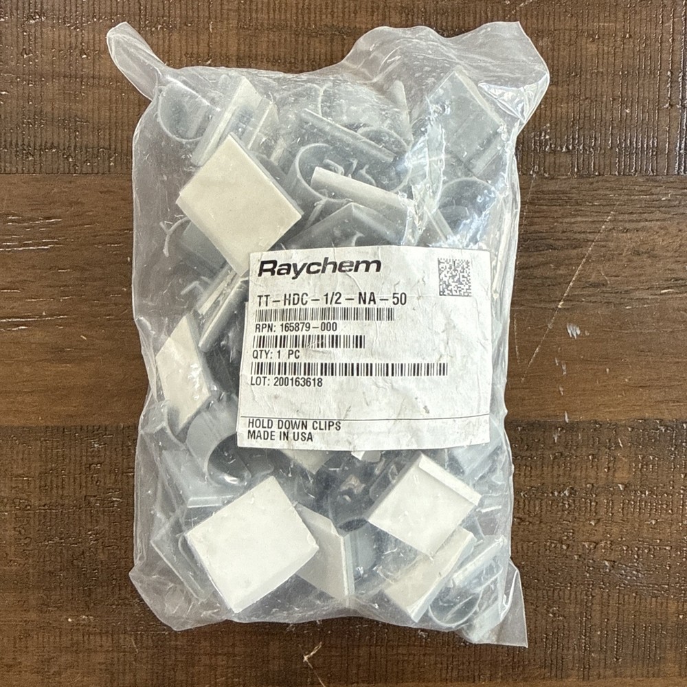 50 Pack Raychem TraceTek TT-HDC hold down clips TT-HDC-1/2-NA-50