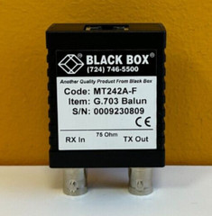Black Box G.703 75/120 Ohm, Dual 75 Ohm BNC (F), 75/120 Adapter. New+ Manual!