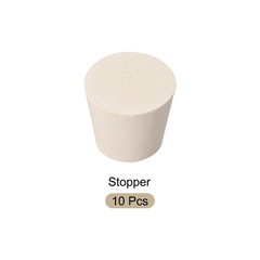 Solid Lab Rubber Stoppers Drilled Silicone Plugs 25-33mm/Beige/ 10Pcs