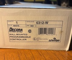 Leviton 6312-W Wall Mounted Programmable Red Line Controller, Electronic Control