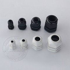 IP68 Waterproof White / Black Cable Gland Compression Glands M8-M72 / PG7-PG63