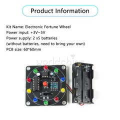 LED Electronic Lucky Rotary Kit NE555 CD4017 DIY Practical Soldering Practice