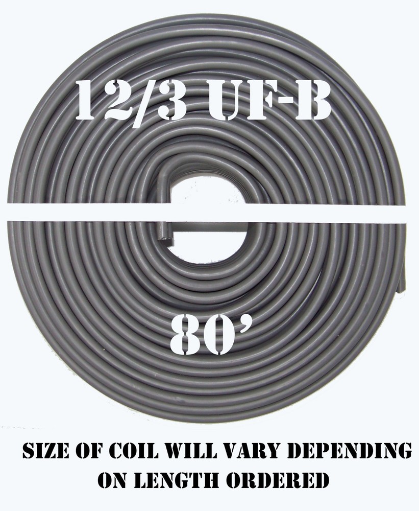 12/3 UF-B x 80′ Southwire Underground Feeder Cable