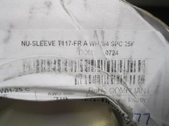 25ft Delfingen Nu-Sleeve Coated Braided Sleeving T117-FR 4 A WH 3/4″ 200°C