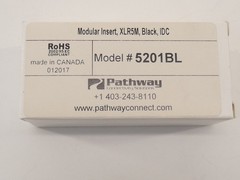 Pathway 5201BL Male 5 Pin XLR Modular Insert w/ Terminals XLR5M Black IDC – N…