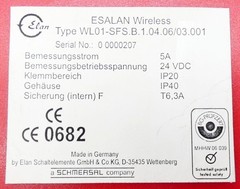 Elan Schmersal WL01-SFS.B.1.04.06/03.001 24 VDC ESALAN Wireless -used-