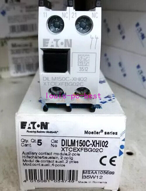 5PCS/box NEW FOR EATON DILM150C-XHI02 Contactor Auxiliary Contact Replacement-