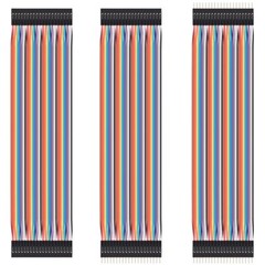 3 x 40Pin 20cm DuPont 1P-1P Wire Jumper Cables Pin-Pin Pin-Socket Socket-Socket
