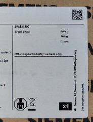 Siemens L1V30619669001 Lug Kit 3 Wire Connector 3VA5/6 800 2X600
