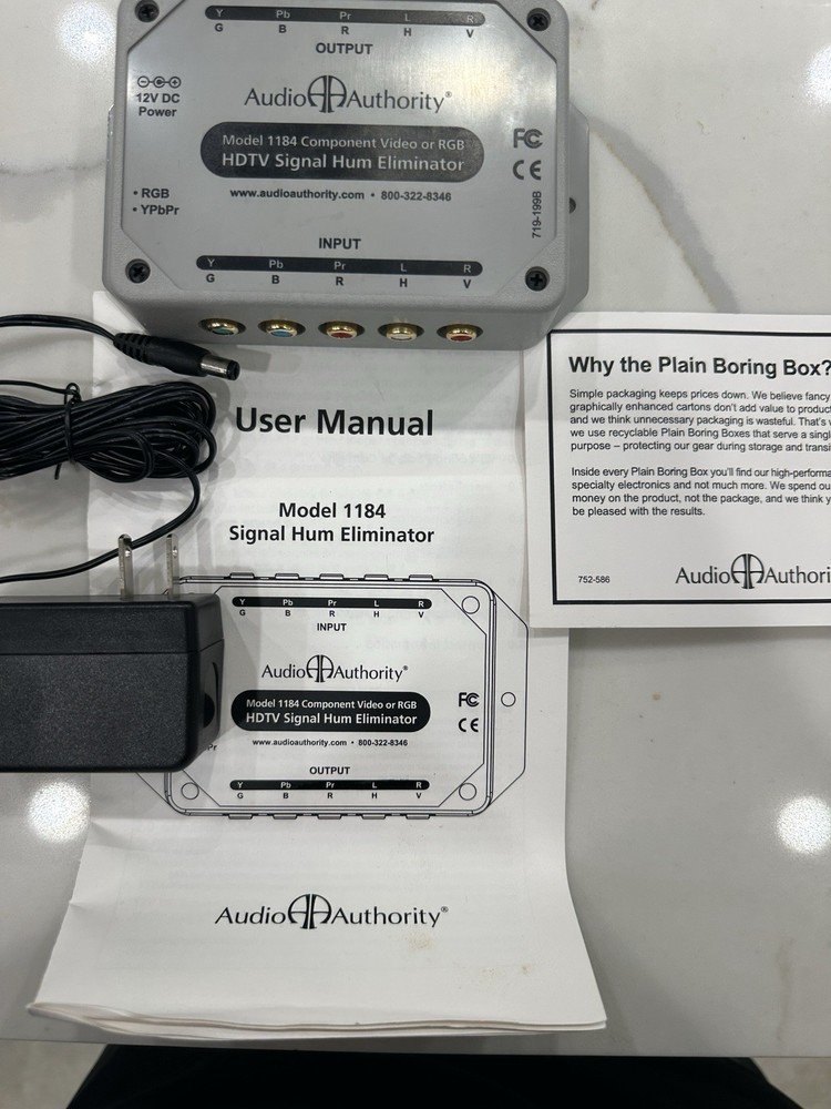 AUDIO AUTHORITY 1184 Signal Hum Eliminator