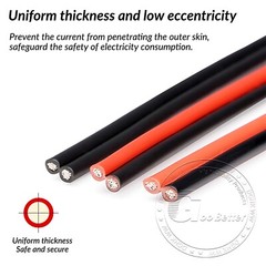 2-Core Twin Flexible Silicone Cable 10/12/14/16/18/20/24/26/30 AWG Wire 200°C