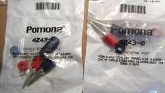 One New Pomona 4243-0 Double Binding Post For 0.063” To 0.250” Panel 2500VDC 15A