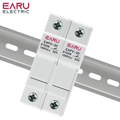 1P 2P Parallel Din Rail DC Fuse Holder 10*38Mm High Voltage Solar PV 1000V Base