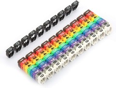 100 PCS Wire Markers – Color-Coded Plastic Number Labels for Easy Identification