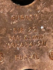 2 – BURNDY Compression COPPER grounding lugs YGHA342N 500 kcmil Cu, 2-Hole NEW