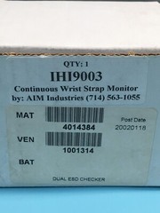 AIM INDUSTRIES IHI9003 CONTINUOUS WRIST STRAP MONITOR, IHI-9003-.5/10, 119082