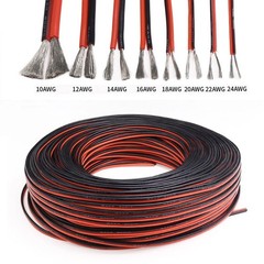 2Pin Red&Black Silicone Wire 10AWG-24AWG Extra Soft Silicone Cable Tinned Copper