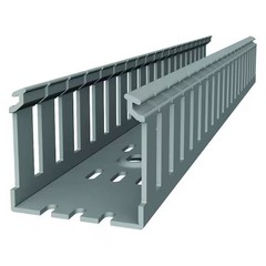 Abb Tyd3x3wpg6 Wiring Duct, Wide Slot Wall, Gray, 6 Ft. L